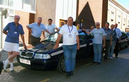 Taxi drivers have launched a protest