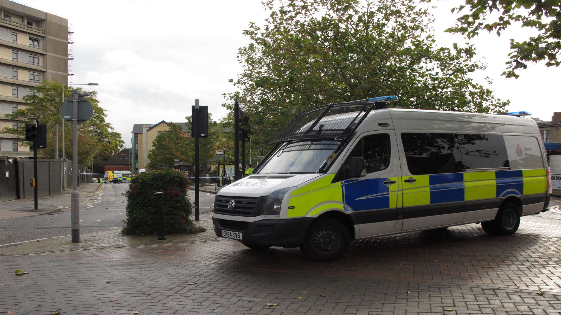 Police have closed Park Street in Ashford near the Panorama building