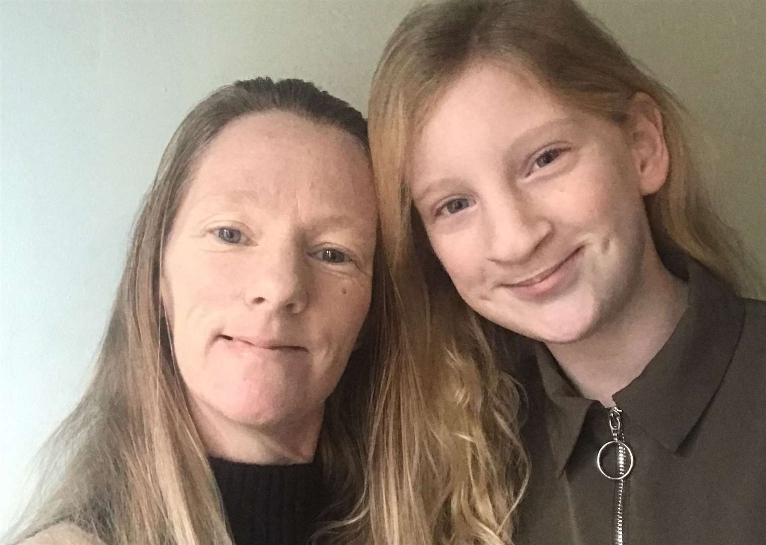 Hollie-Grace Gough with her mother Nikki Gough