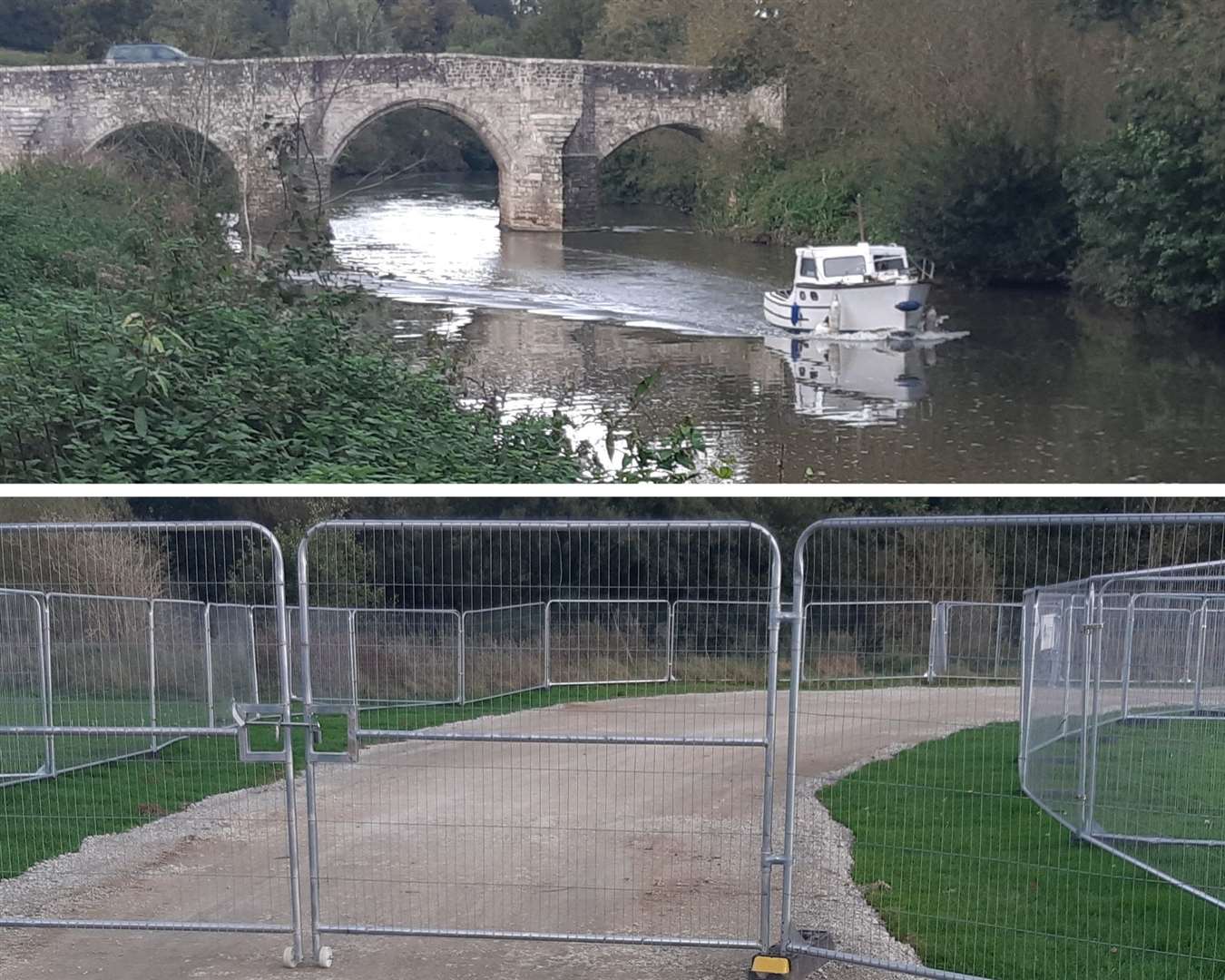 Teston Country Park now has a road running through it