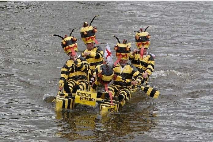 The Milton Precast team had clearly been bust preparing their raft entry