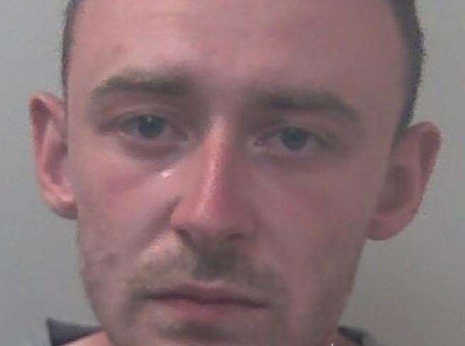 Thomas Arnold, 25, from East Malling, has been jailed for driving into a man after a parking dispute. Picture: Kent Police