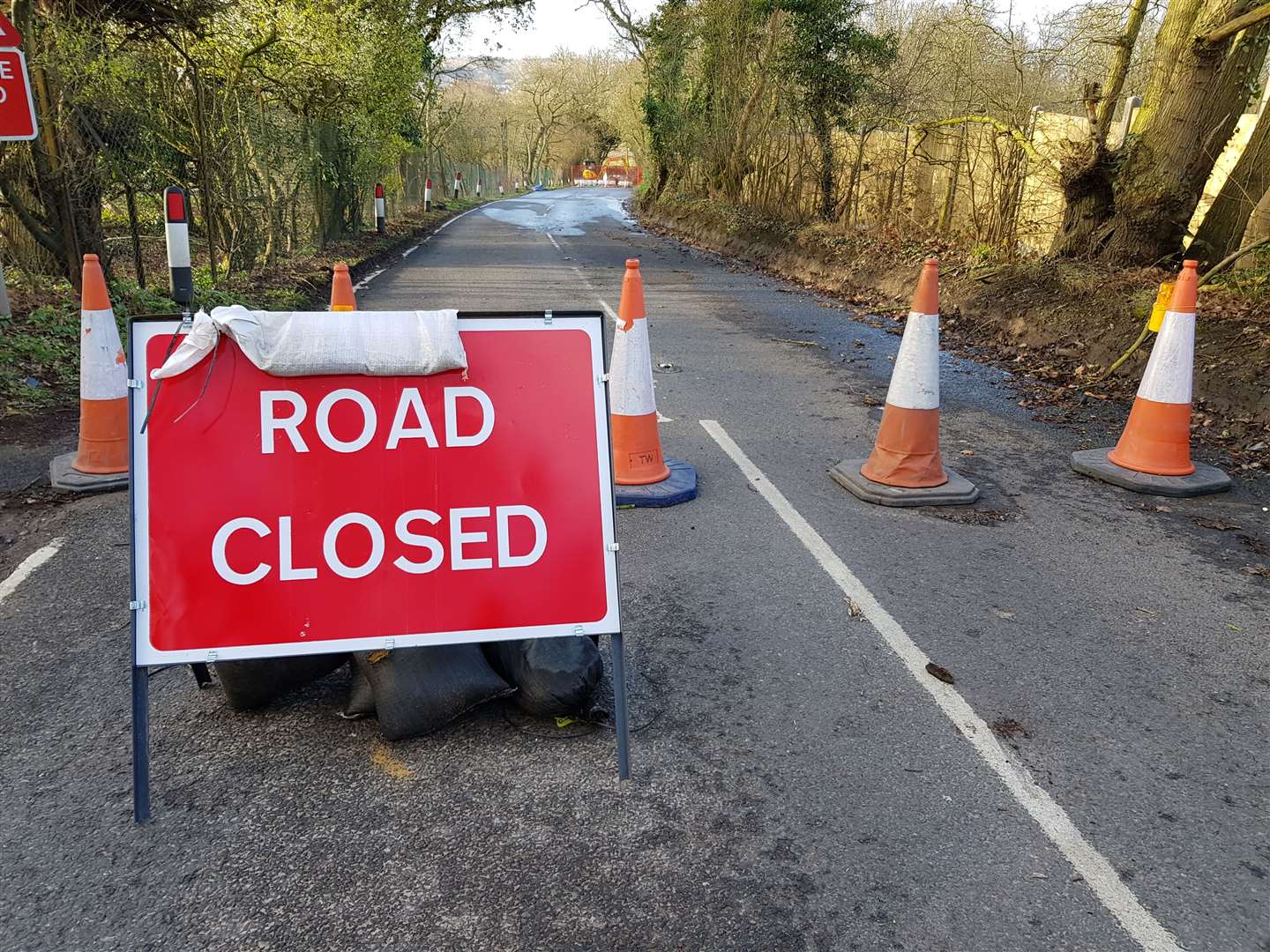 Heartenoak Road will be closed on Tuesday