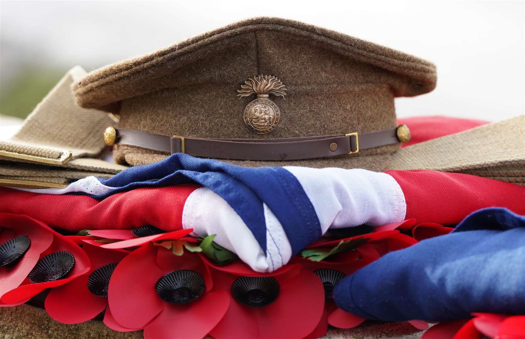 The nine British soldiers who served and died in the First World War, are laid to rest more than a century after their deaths with full military honours (Gareth Fuller/PA)