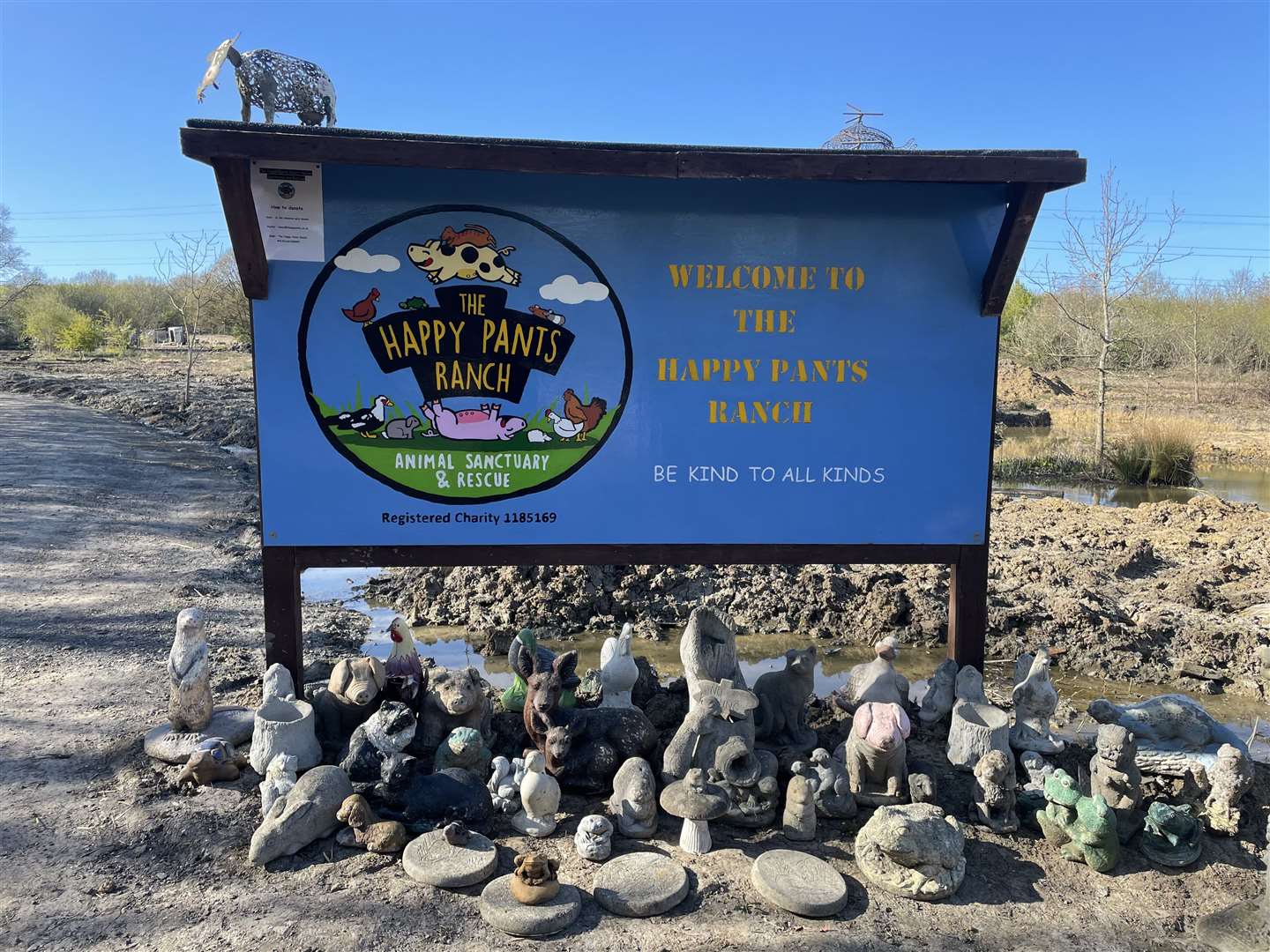 The Happy Pants Ranch animal sanctuary is in Iwade Lane, Bobbing