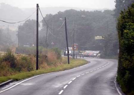 The scene of the fatal crash on Lower Road, Brambledown. Picture: GRANT FALVEY