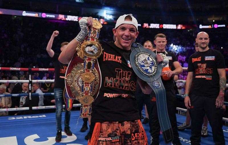 Dennis McCann added the EBU European bantamweight title to his collection on Saturday night Picture: Stephen Dunkley / Queensberry