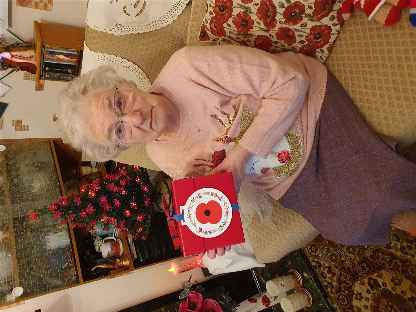 Christmas pudding recipient Vera Parnaby is a dedicated Poppy Appeal volunteer (Royal British Legion/PA)