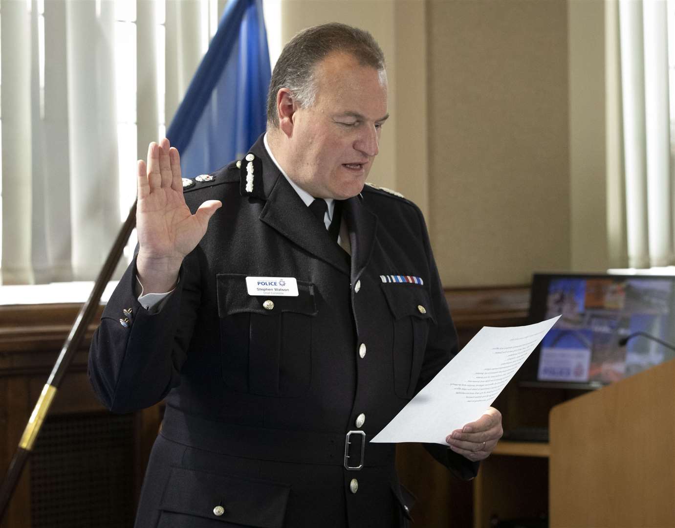 Stephen Watson was sworn in as chief constable of Greater Manchester Police last year (Greater Manchester Police/PA)