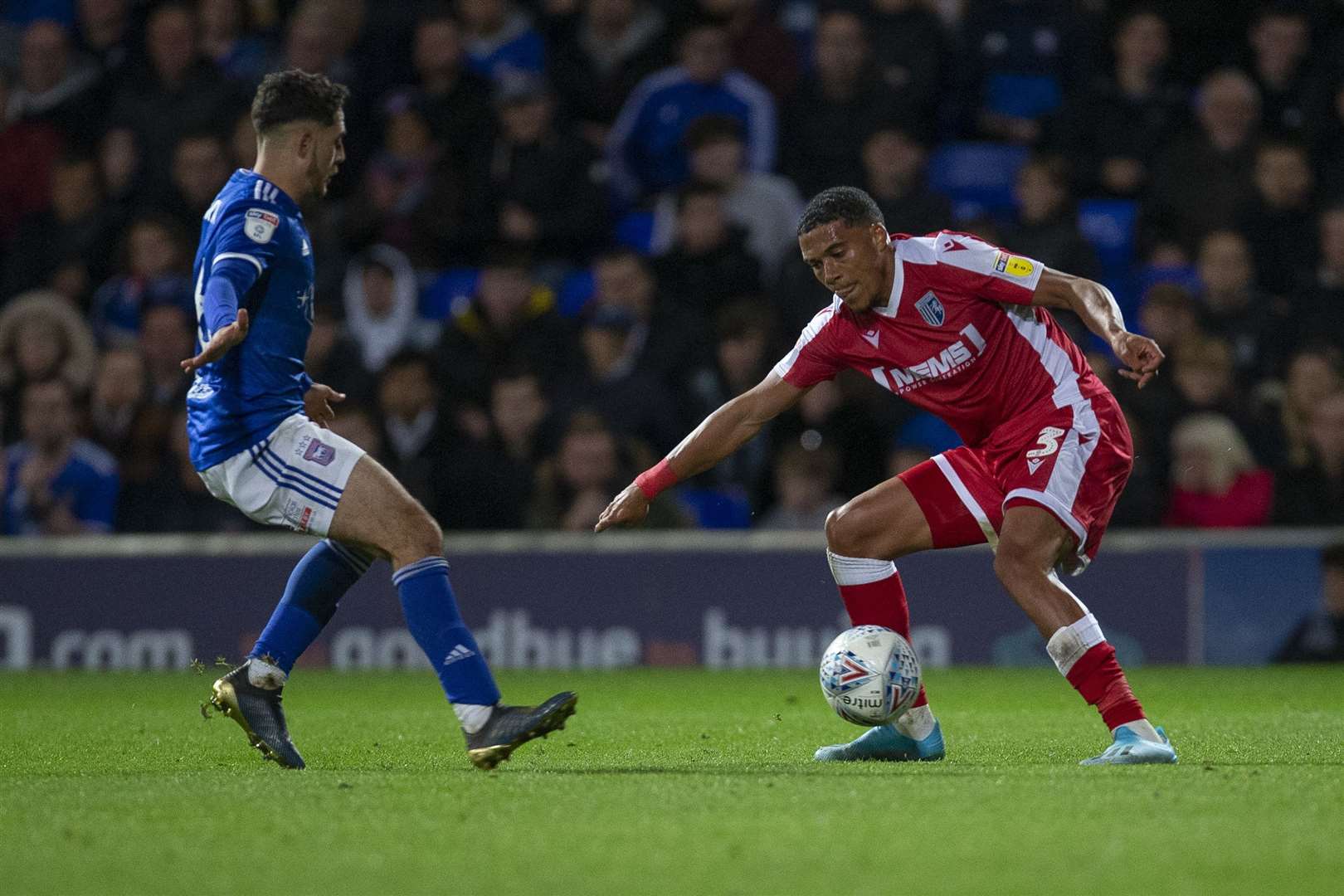 Bradley Garmston making his first appearance for the Gills this season, at Ipswich, on Tuesday Picture: @KentProImages