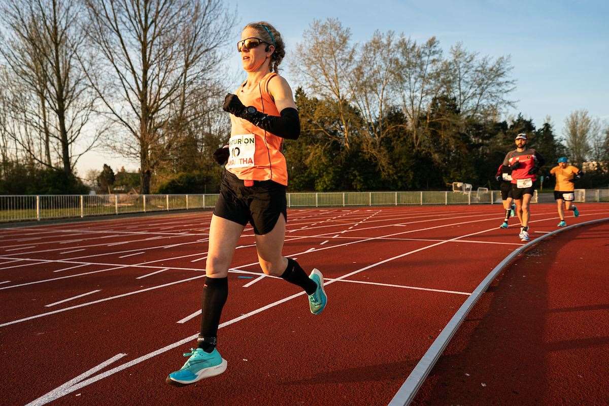 Samantha Amend set a new British ladies 100 mile record at the Centurion Running event Picture: Steve Ashworth Media/ @youinfilm