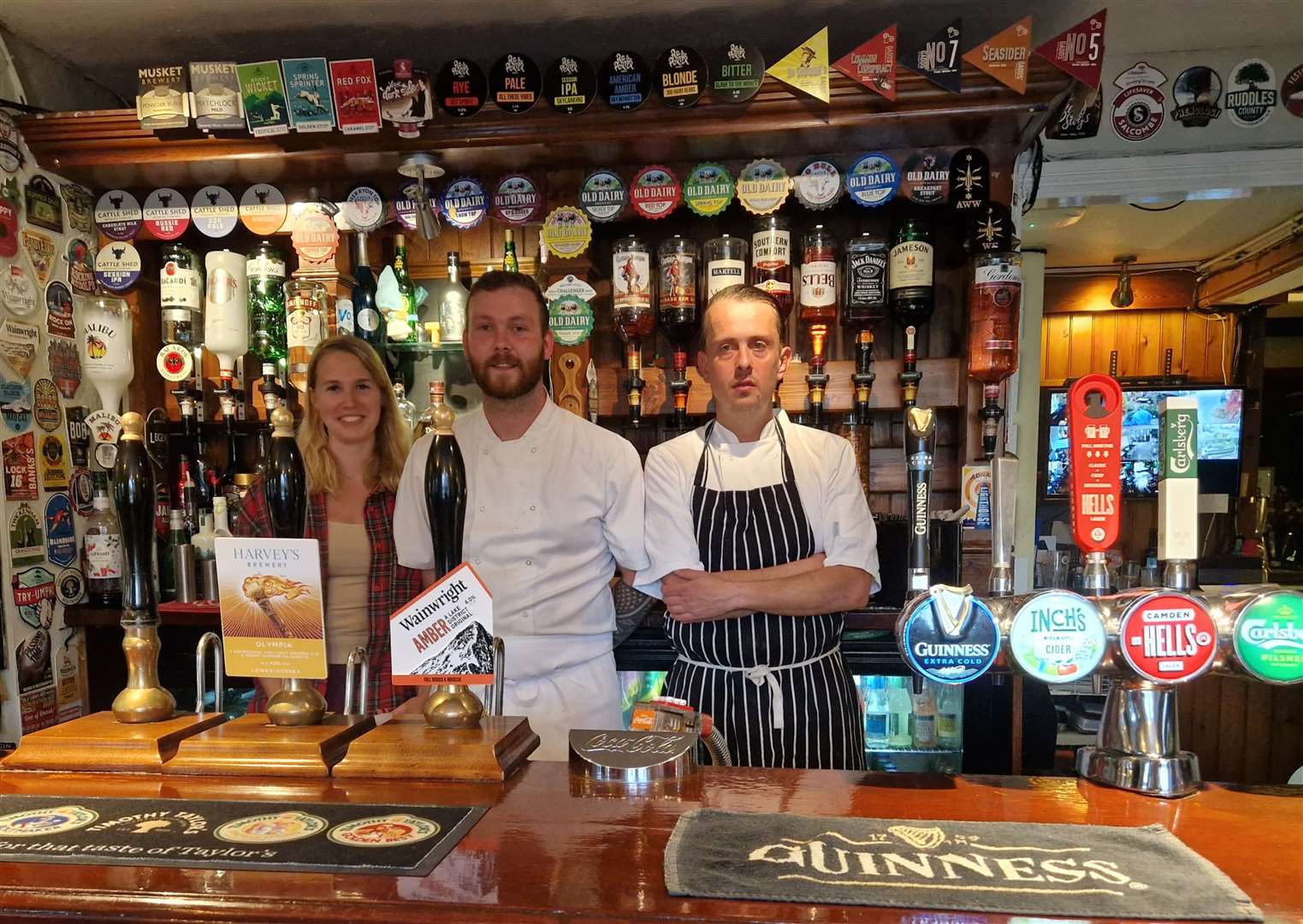 Kelly the manager, Head Chef Dave and Chef Darren