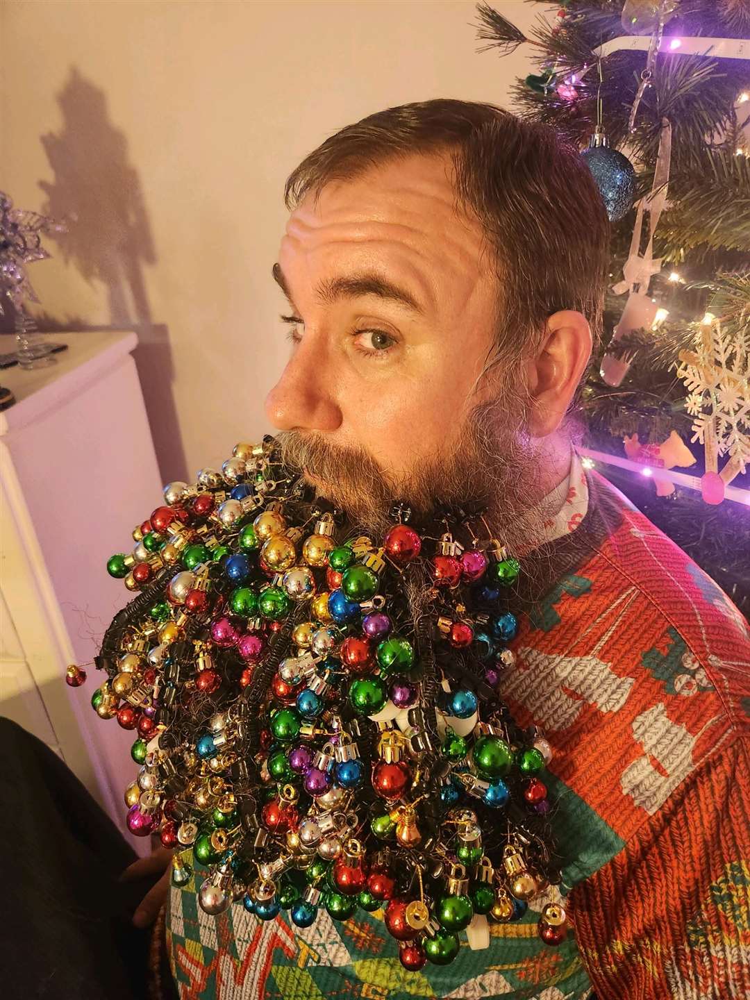 ‘the Glory Is Worth It,’ Says World Record Holder For Most Baubles In Beard