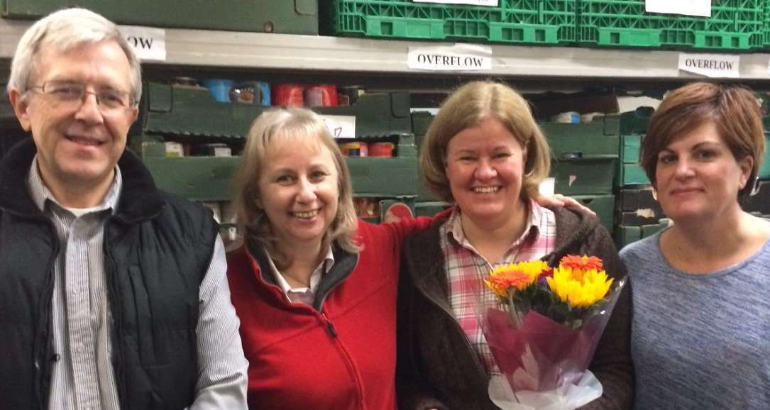 Staff and volunteers (l-r) Kevin Jennings, June Tottman, Alison West and Sue Lauder