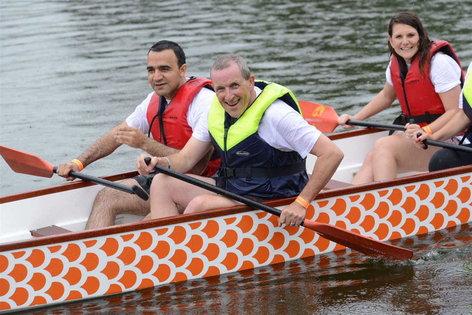 The Abigail's Footsteps team at the KM Dragon Boat Race Mote Park