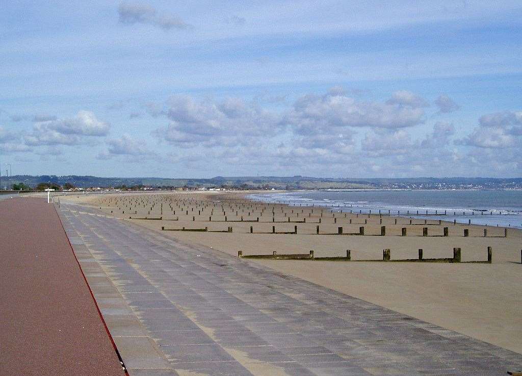 Denise and her family were walking along the promenade on Dymchurch beach