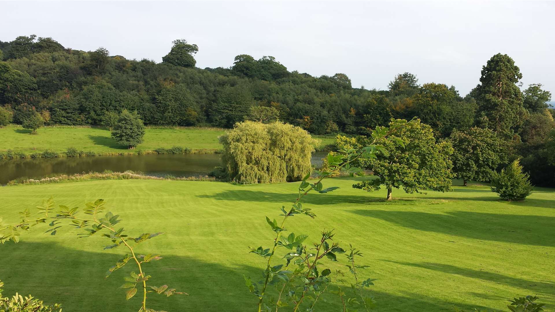 The glorious view towards the lake at Chartwell