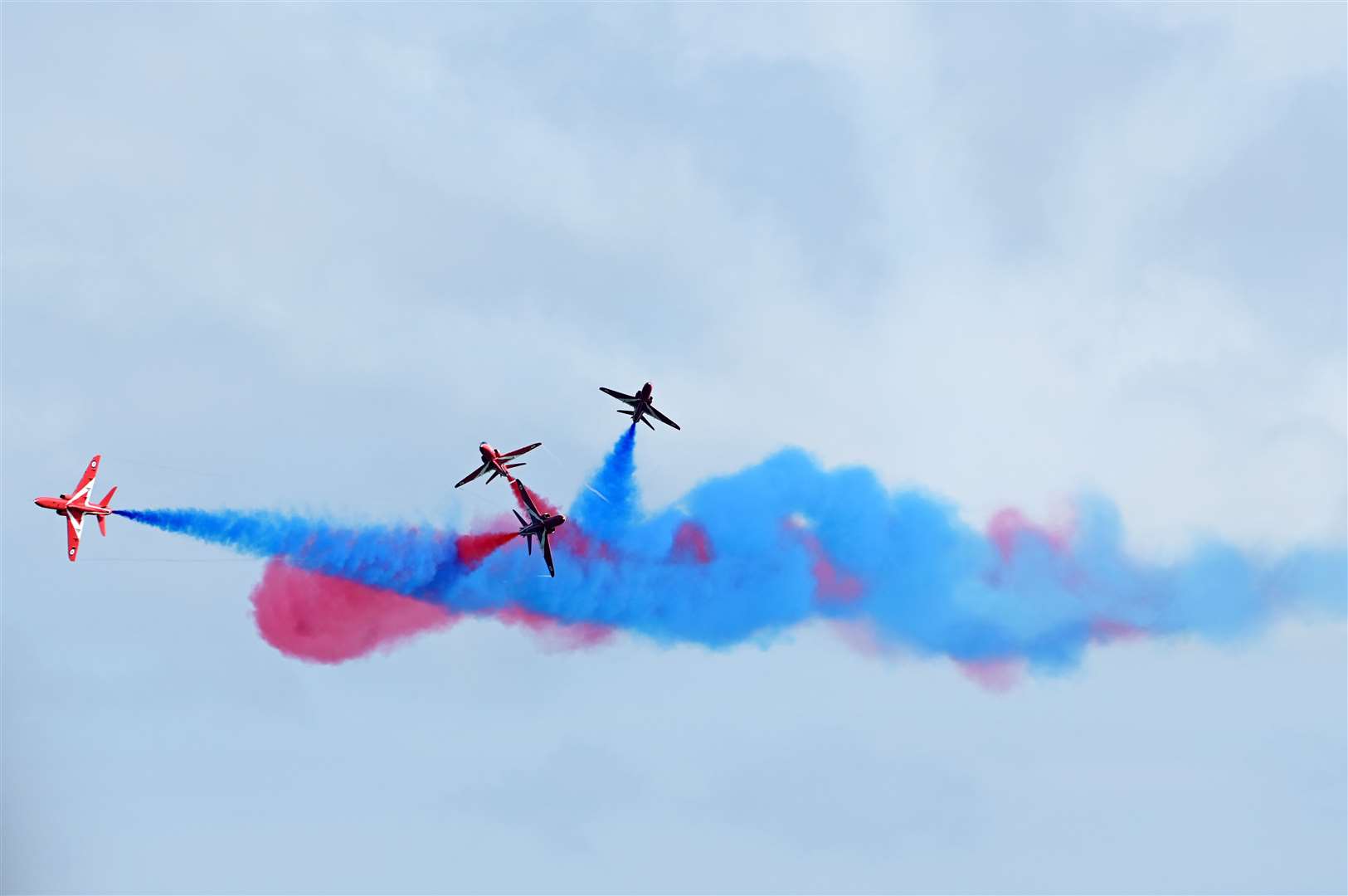 Red Arrows in action over Folkestone. Picture: Barry Goodwin