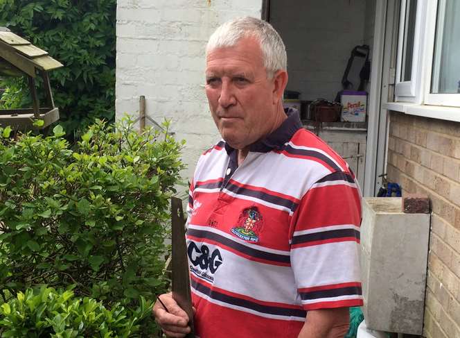 Chris Reid, owner of the security firm which caused the evacuation of Old Trafford, talks outside his home in Kent. Picture: SWNS