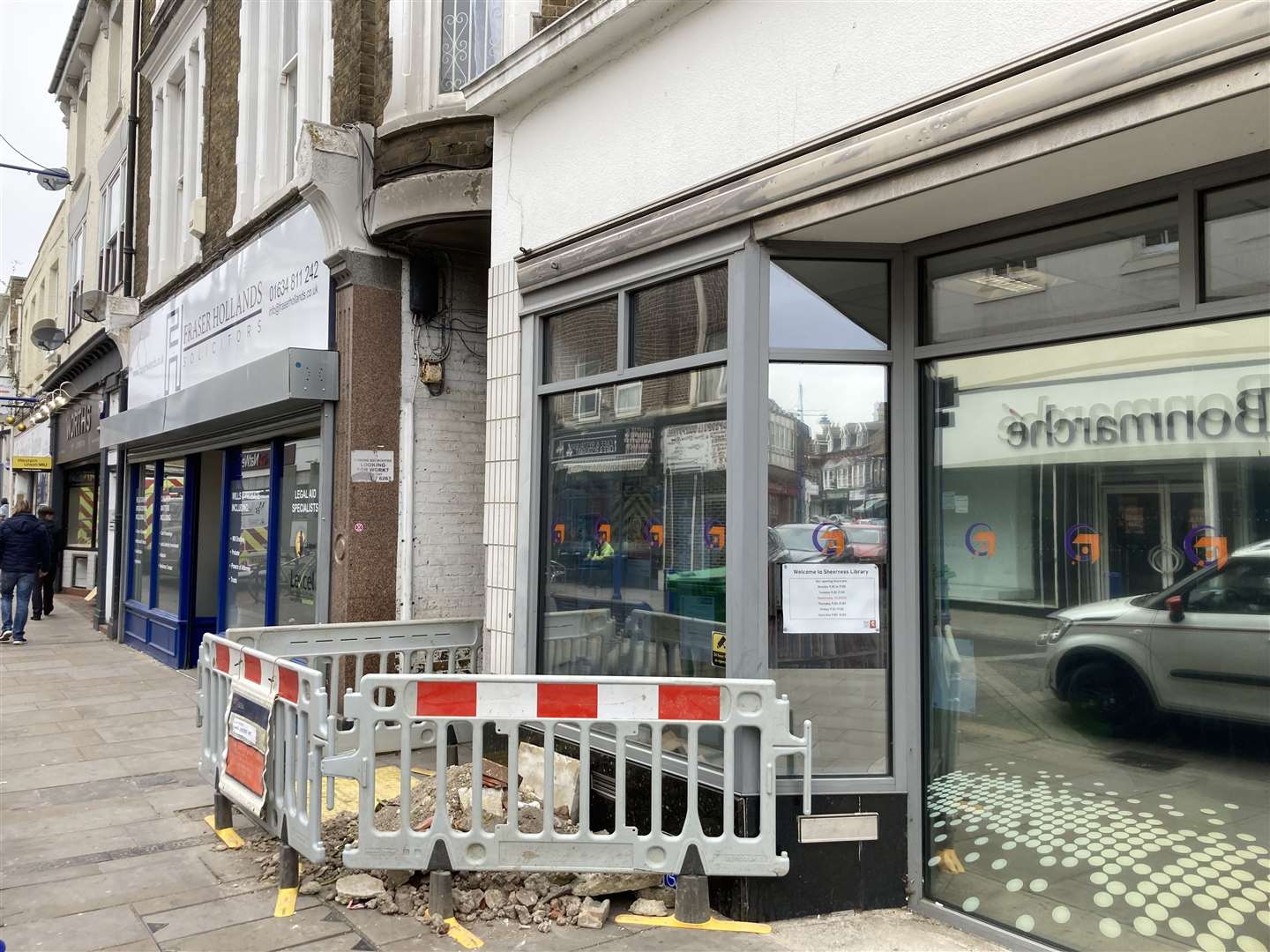 Scene of the blaze in Sheerness High Street