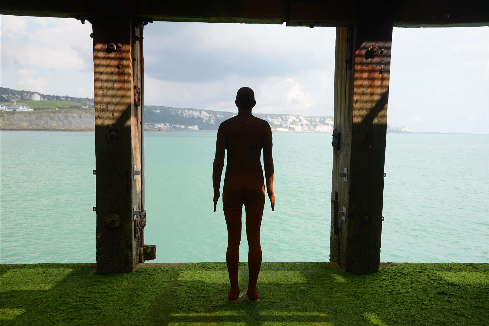 Anthony Gormley statue, Harbour Arm. Picture: Gary Browne