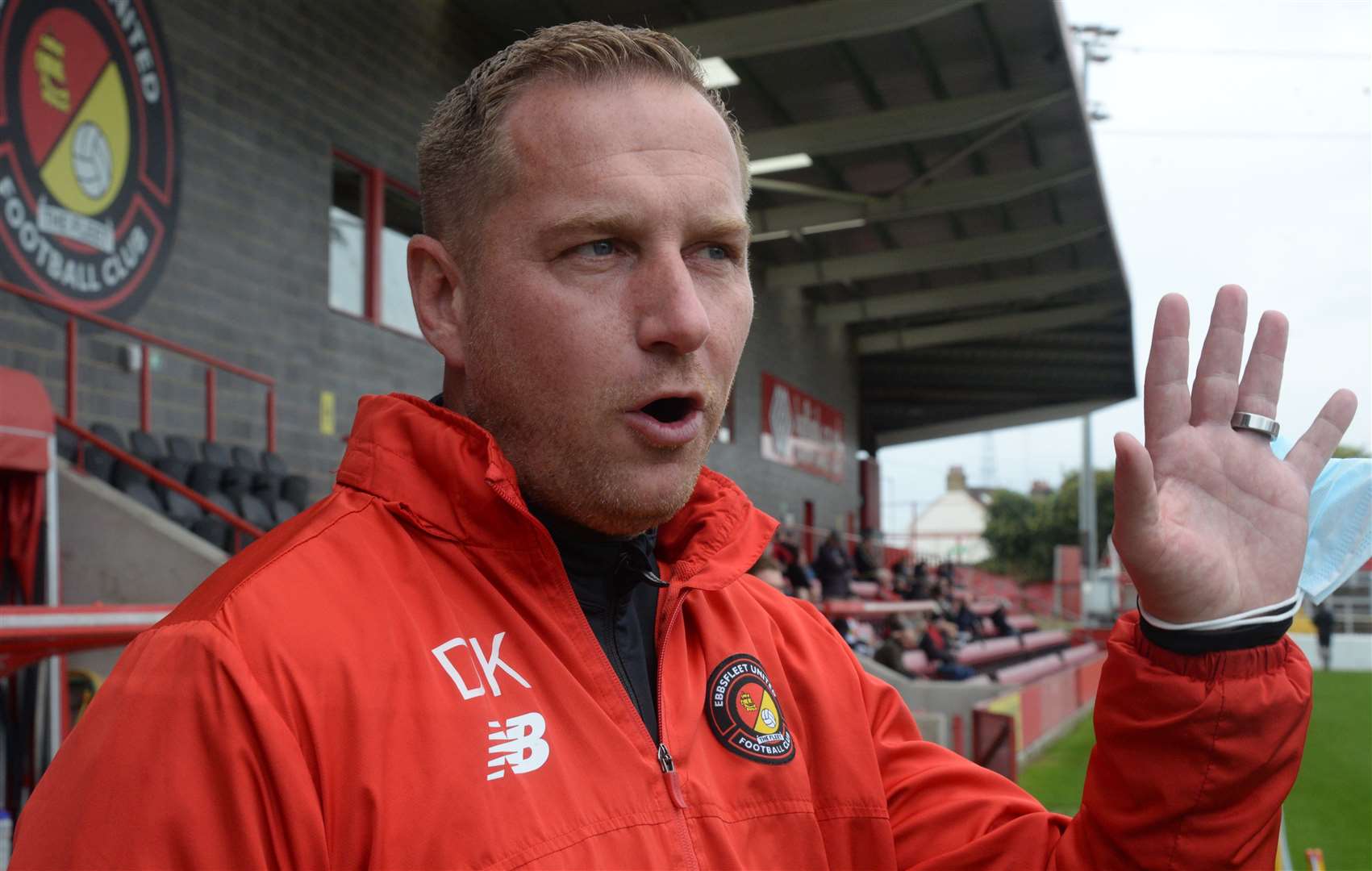 Ebbsfleet manager Dennis Kutrieb. Picture: Chris Davey (52360896)