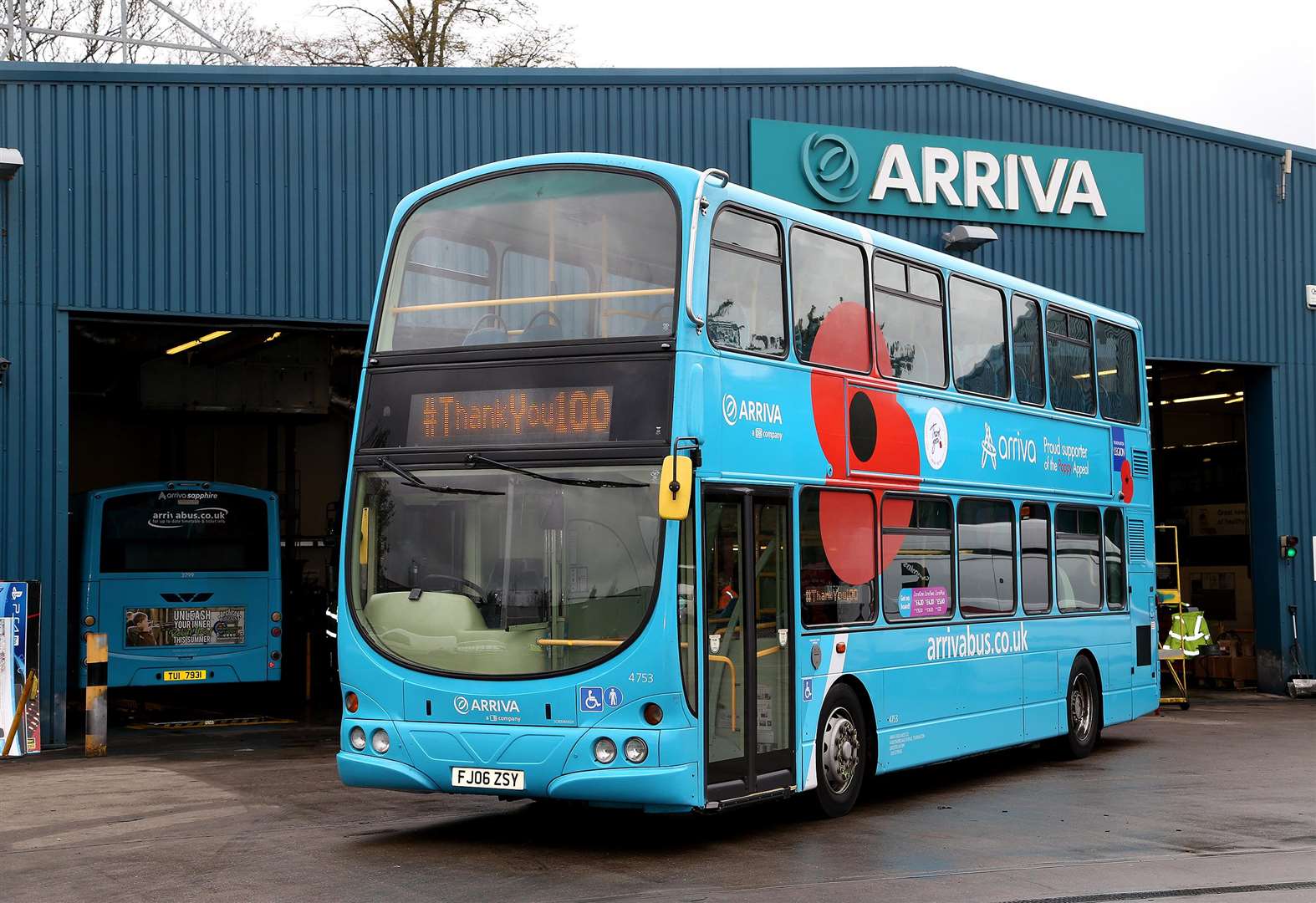 Arriva bus in Northfleet will be decorated for Remembrance Day