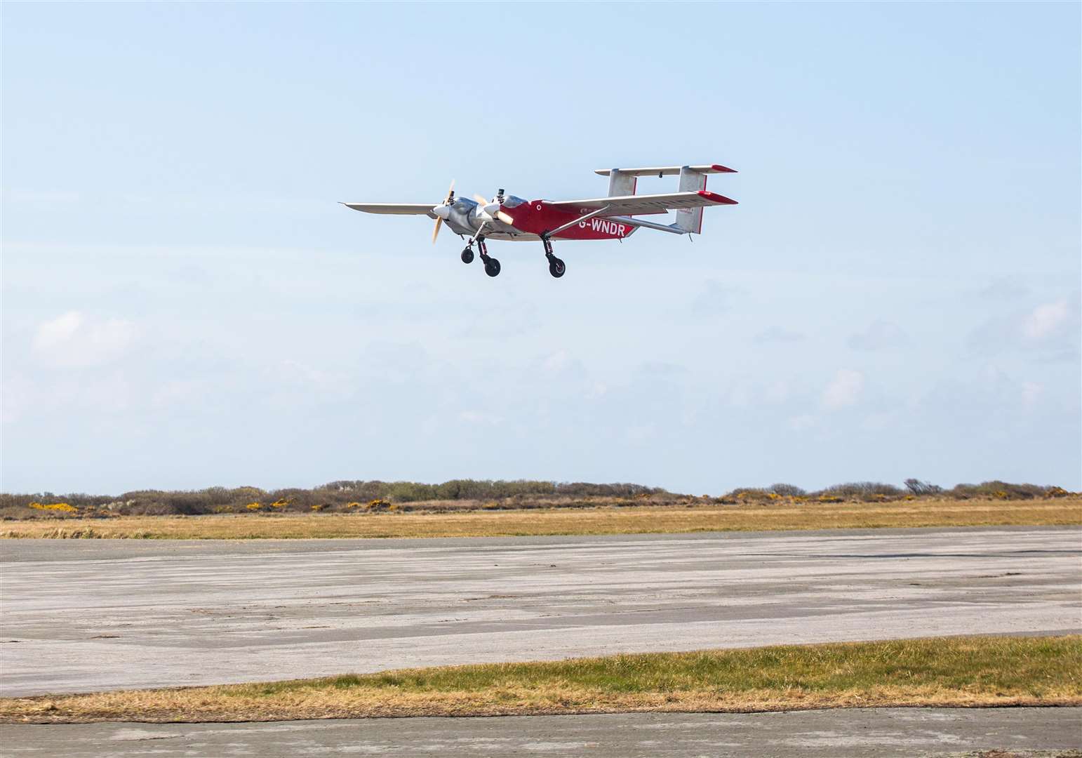 The test drone flight took place at the Predannack Airfield in Cornwall (Royal Mail/PA)