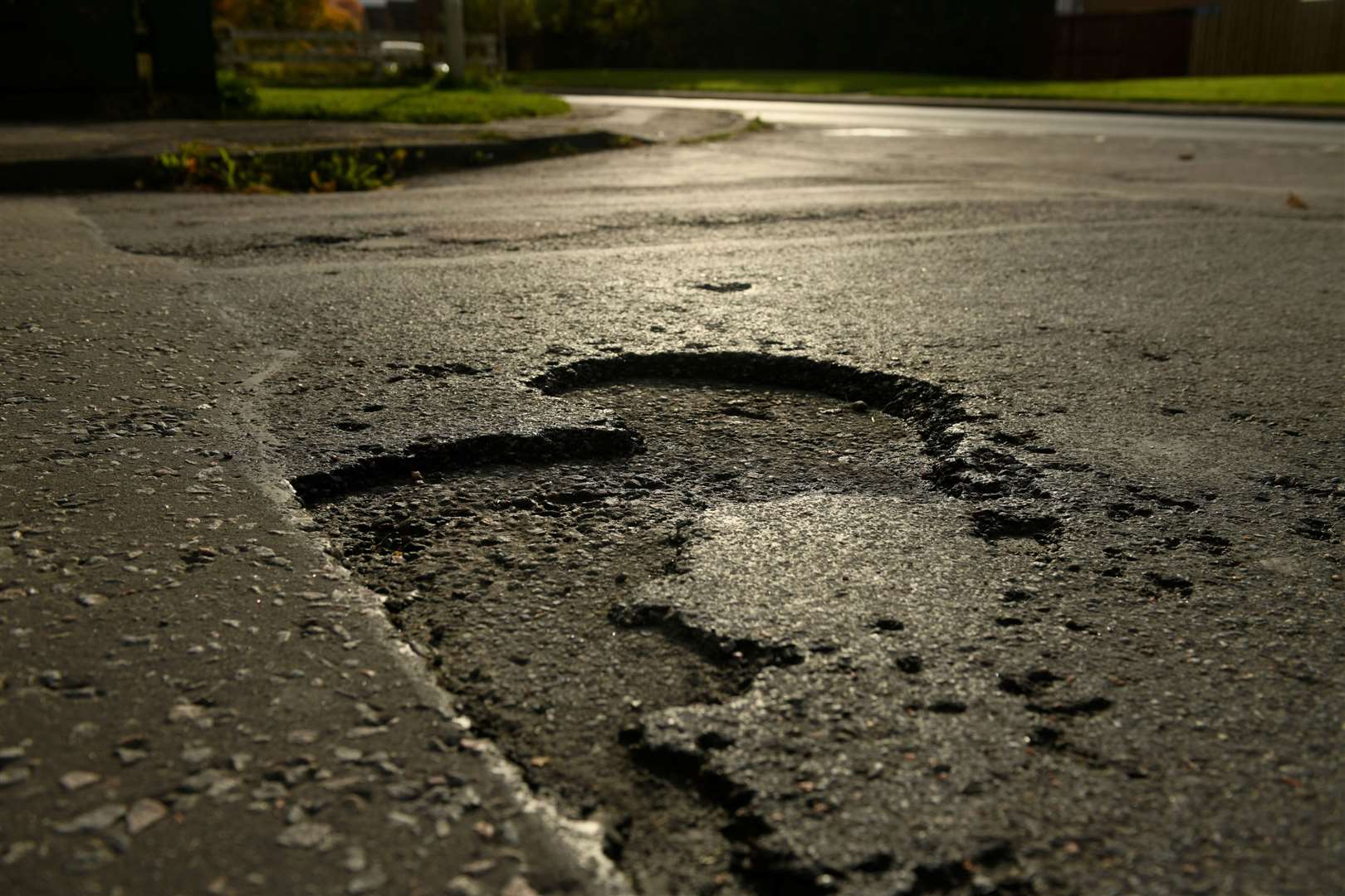 Potholes across the county are partially caused by the number of international lorries passing over Kent roads. Picture: James Mackenzie