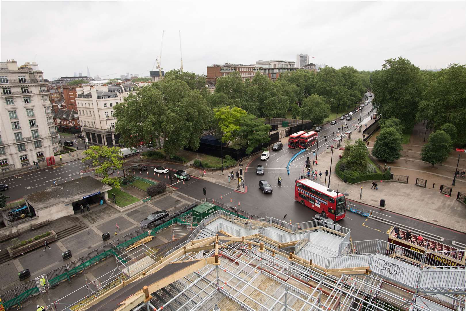 View from the Marble Arch Mound in central London (Stefan Rousseau/PA)