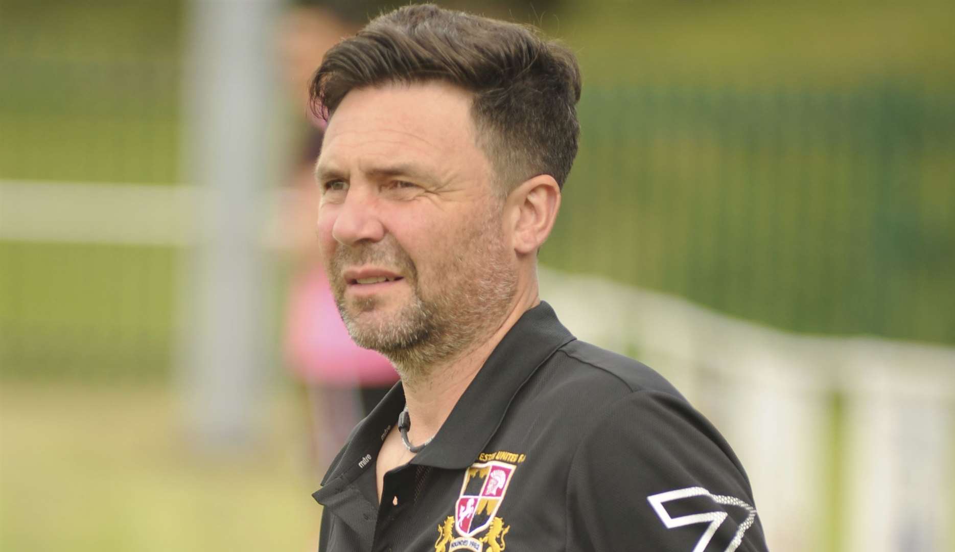 Rochester United chairman and manager Matt Hume hopes for success on the pitch this season after missing out in the play-offs last time around Picture: Steve Crispe