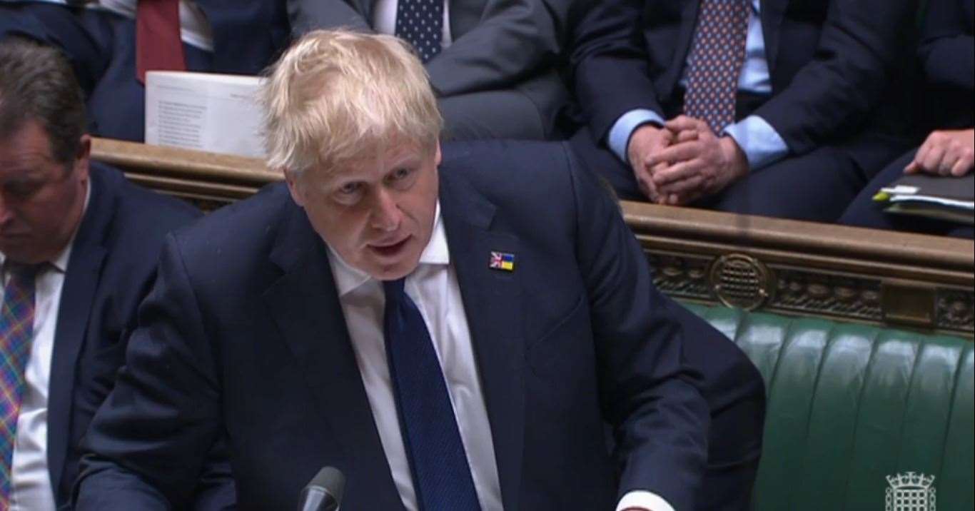 Boris Johnson says 50 "illegal entrants into this country" have been served notice. Picture: Parliament TV