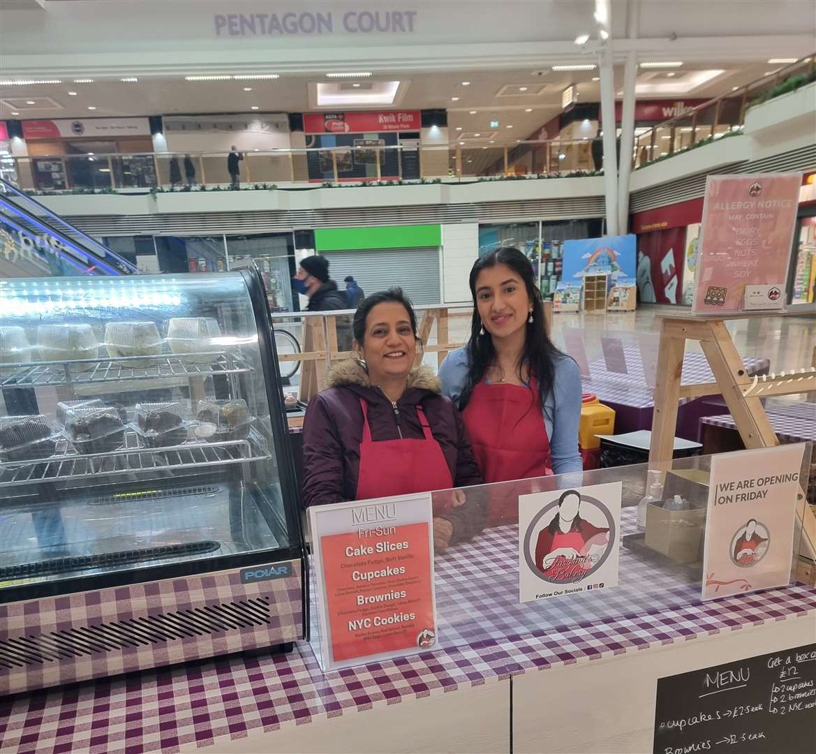 Farzana Farzana with her daughter Anushah Khan at the Farzana Bakery in Chatham's the Pentagon