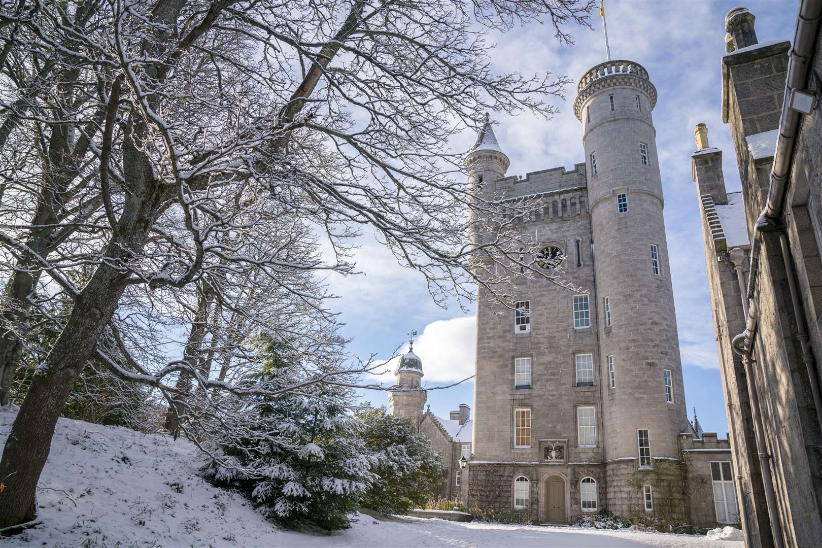 Balmoral Castle surrounded by snow and ice (Jane Barlow/PA)