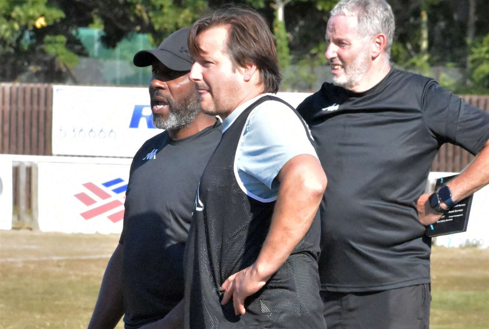 Faversham joint-managers Jermaine Darlington and John Embery. Picture: Randolph File