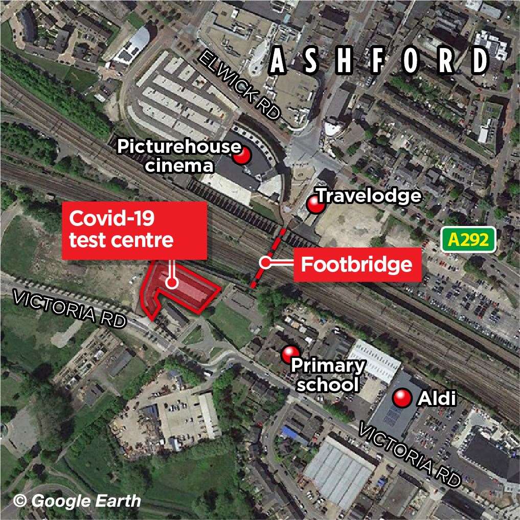 Where the new Covid-19 testing centre has been set up in Victoria Road