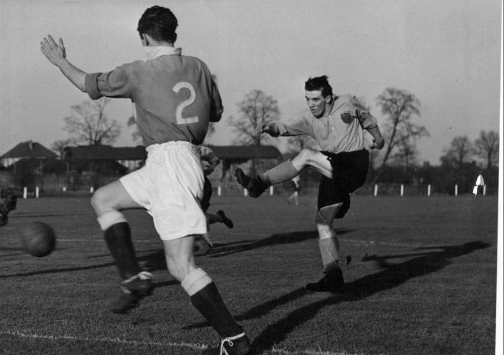 Former Sittingbourne FC footballer James Whyte in action for the club