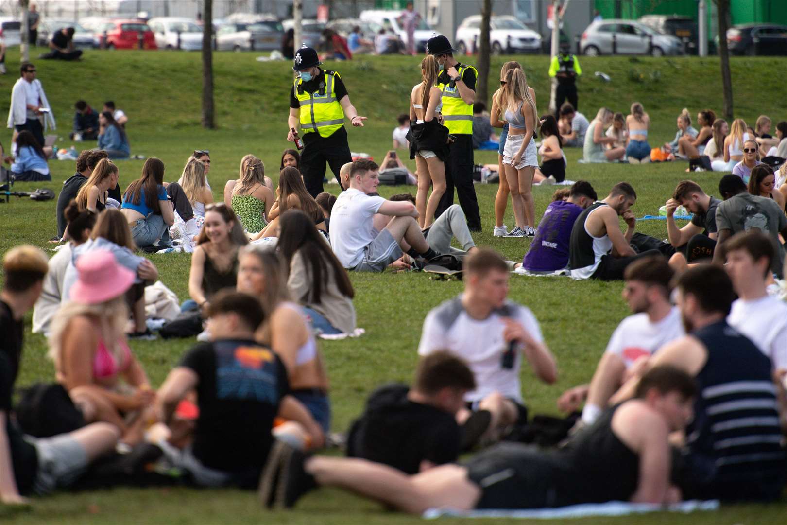 High temperatures saw large numbers of people head for the park to enjoy the sunshine earlier this week (Jacob King/PA)