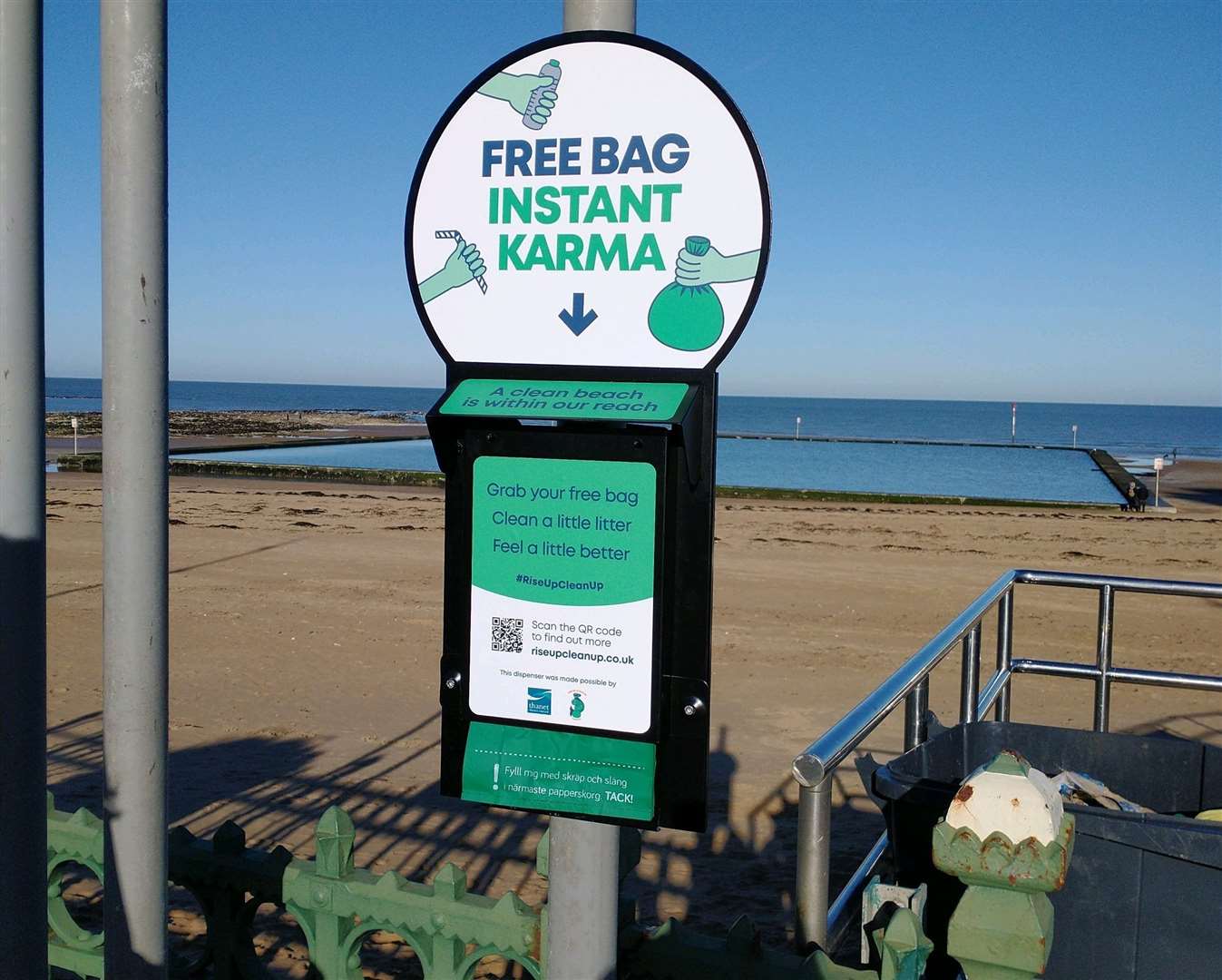 A dozen of the new litter stations will appear along Margate's seafront. Picture: Thanet District Council