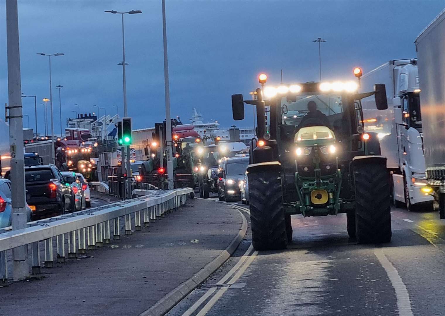 Farmers protesting in Dover. Picture: Paul McMullan