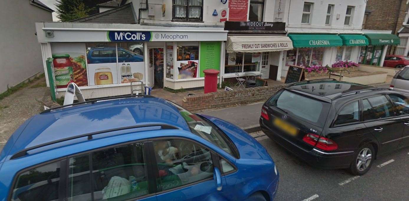 It happened at a shop in Neville Place, Wrotham Road, Meopham
