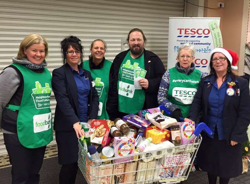 Foodbank collection at Tesco in Strood