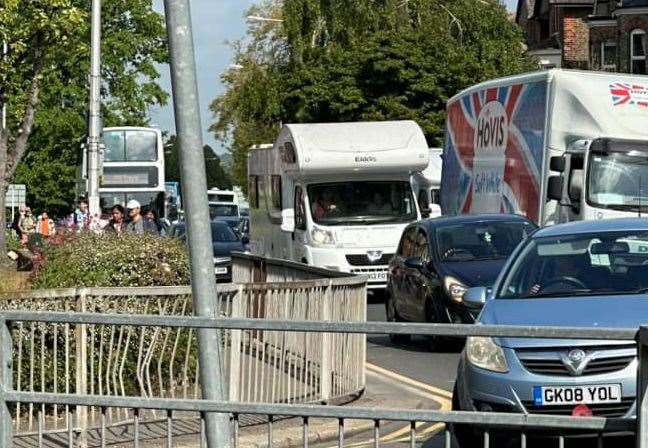 There is heavy traffic throughout Dover town. Picture: David Joseph Wright