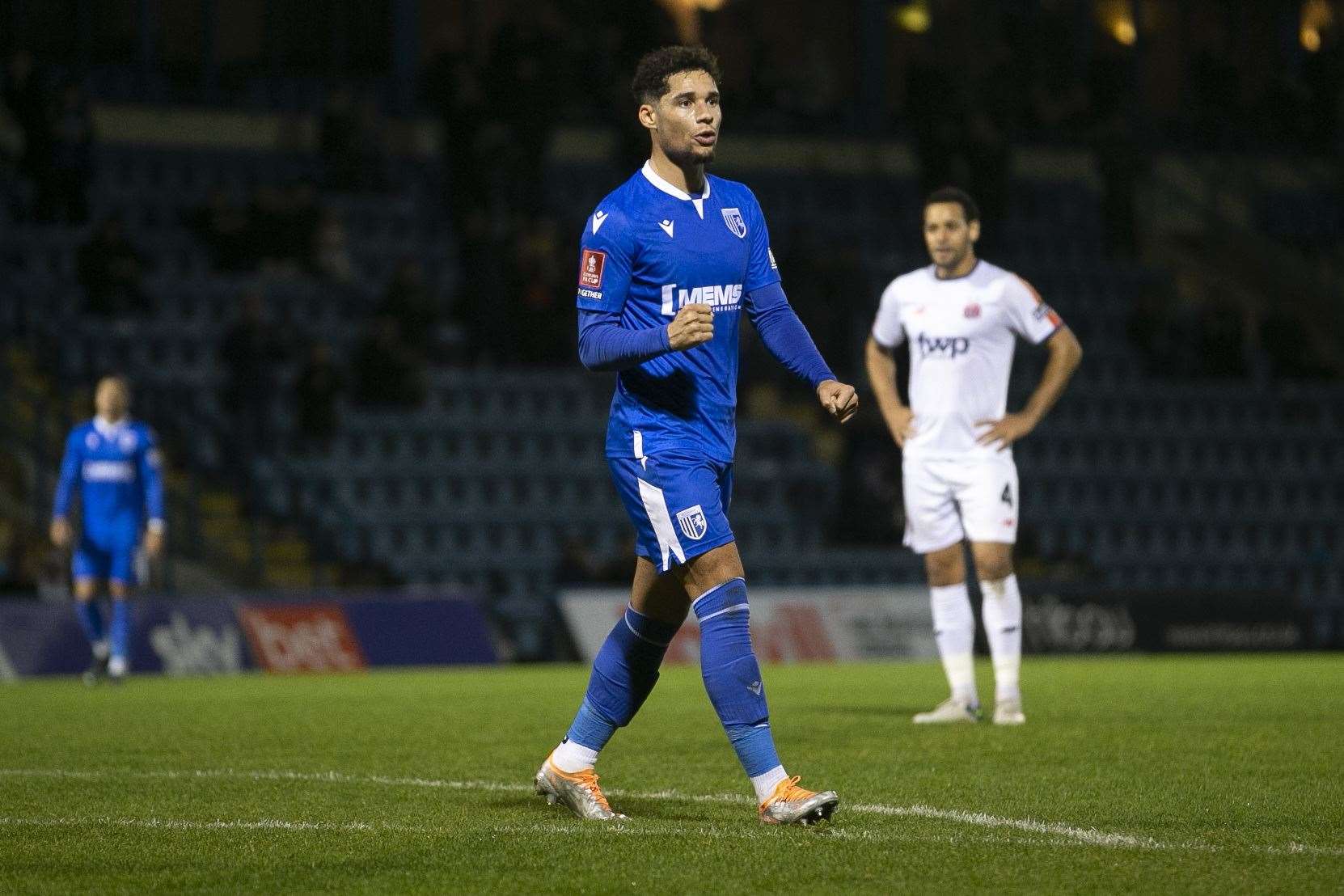 Lewis Walker scored for Gillingham against AFC Fylde and his goal won the FA Cup tie Picture: KPI