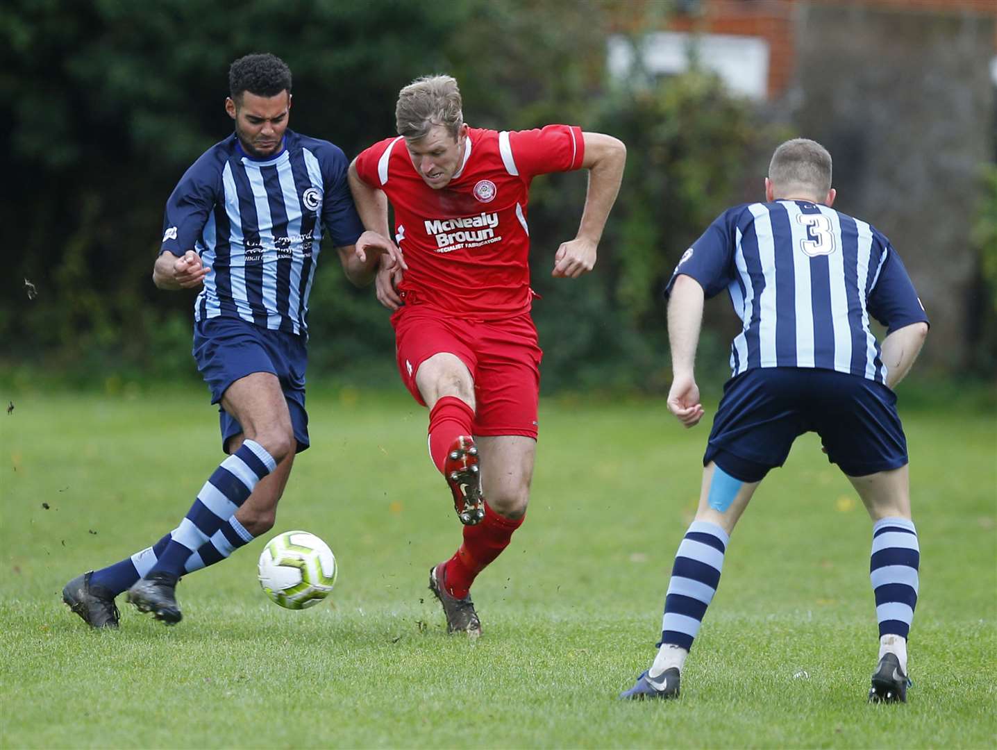 Hollands & Blair midfielder Ben Brown Picture: Andy Jones