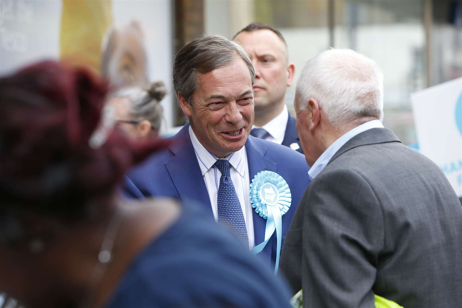 Brexit Party leader Nigel Farage visits Gravesend ahead of the European Elections. Picture: Andy Jones