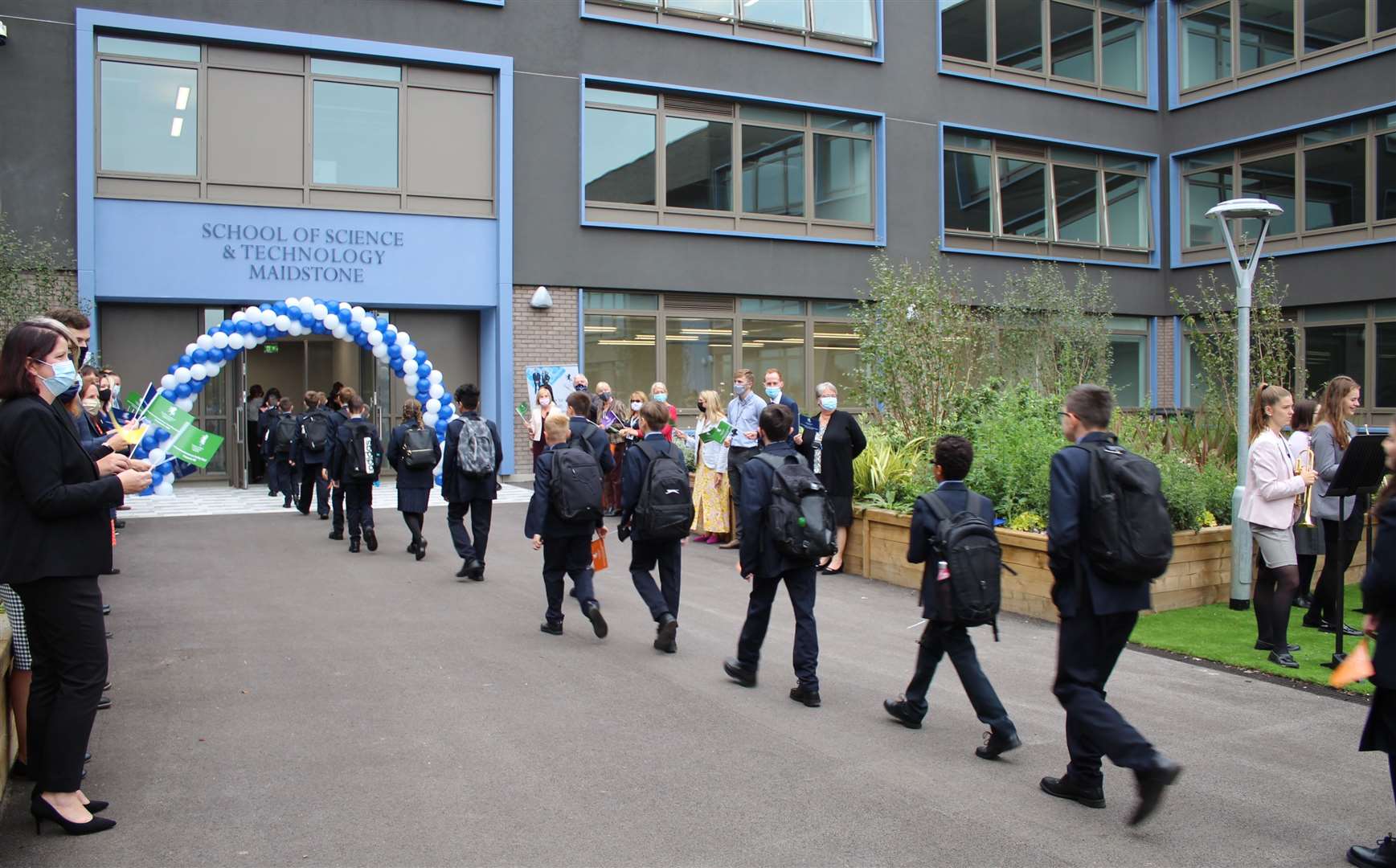 The School of Science and Technology Maidstone, welcoming its first ever cohort of Year 7s earlier this week. Picture: VIAT