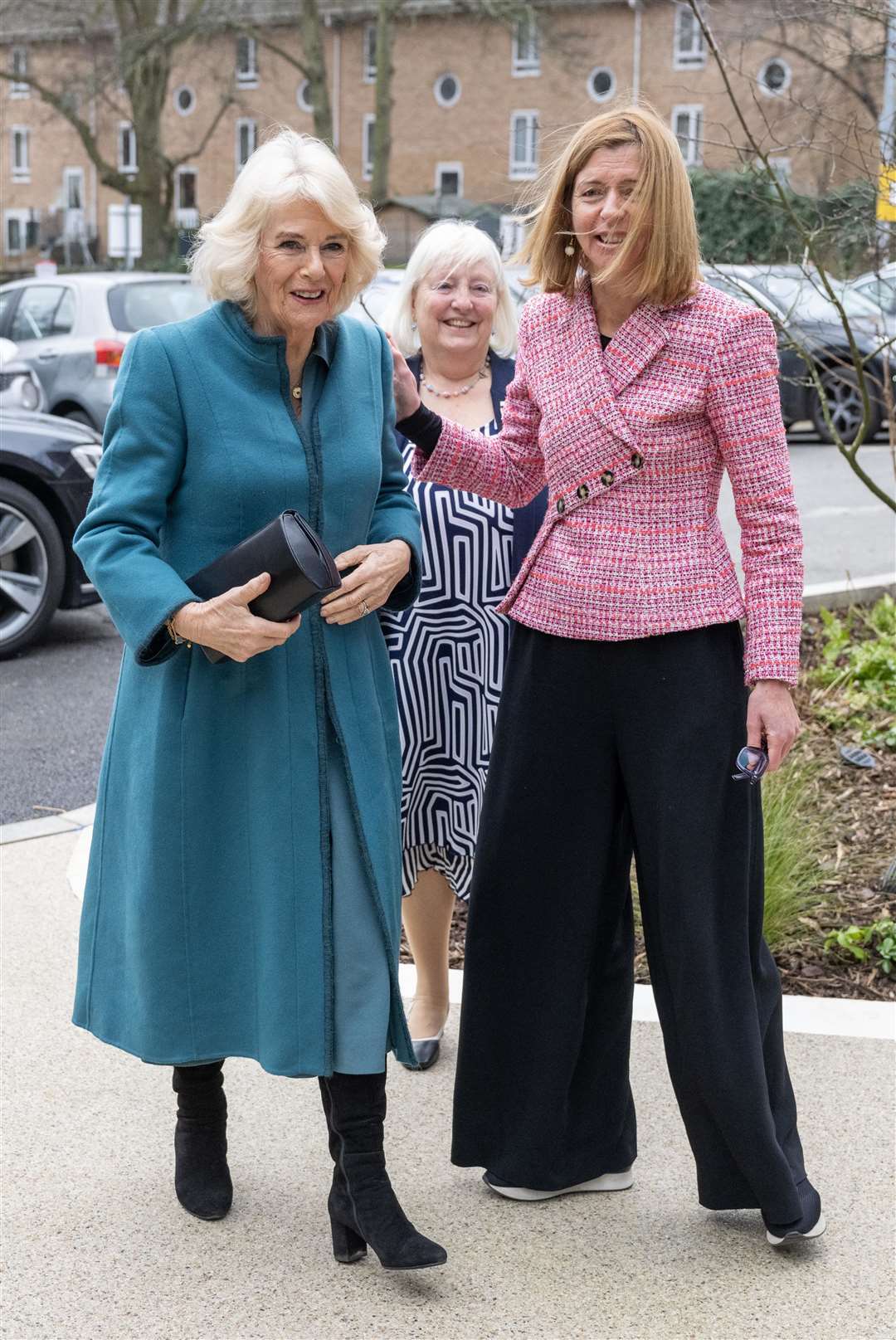 Camilla with Maggie’s chief executive Dame Laura Lee at London’s Royal Free Hospital last week (Paul Grover/Daily Telegraph/PA)