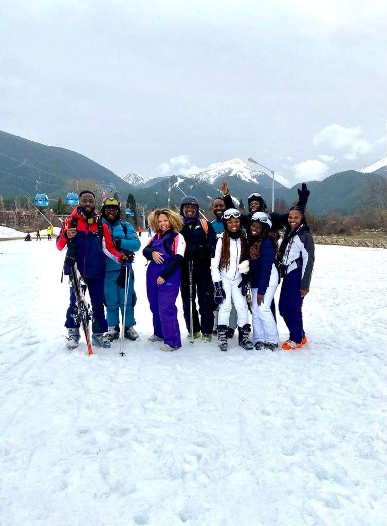 The group has helped to create a community among black skiers and snowboarders (Off Piste Ski Trip/PA)