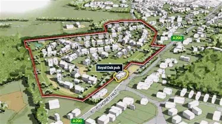 The site for new housing in Blean, with building set to begin next year